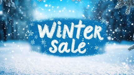  "Winter Sale" banner design poster banner, 8k