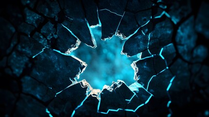 Cybersecurity Breach:  Fractured digital landscape, vulnerability exposed.  Data at risk!