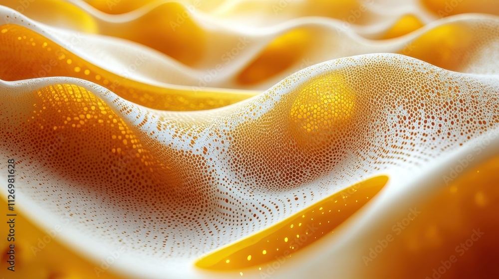 Aufkleber abstract structure yellow background design 3d rende