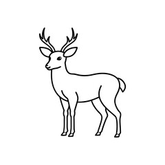 deer illustration with white background