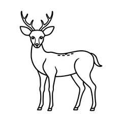 deer line art vector