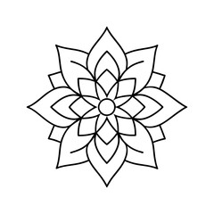 black and white mandala