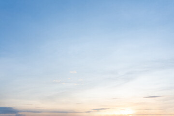 Serene Sunset Sky Pastel Cloudscape Peaceful Horizon