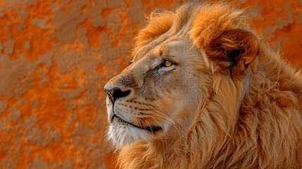 Naklejka premium Lion eye level.