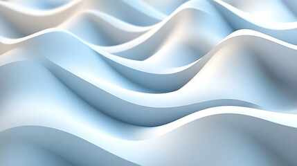 Fototapeta premium Abstract light blue and white wavy background.