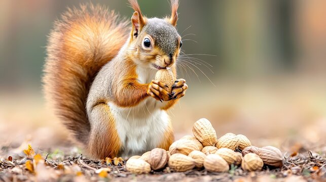 As the squirrel scurried across the forest floor, it diligently inspected each nut it came across, carefully comparing size, weight, and texture before deciding which ones to carry back to its nest.