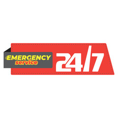 24 Hour emergency service label design