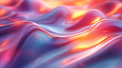 Obraz premium iridescent wave 3d rende