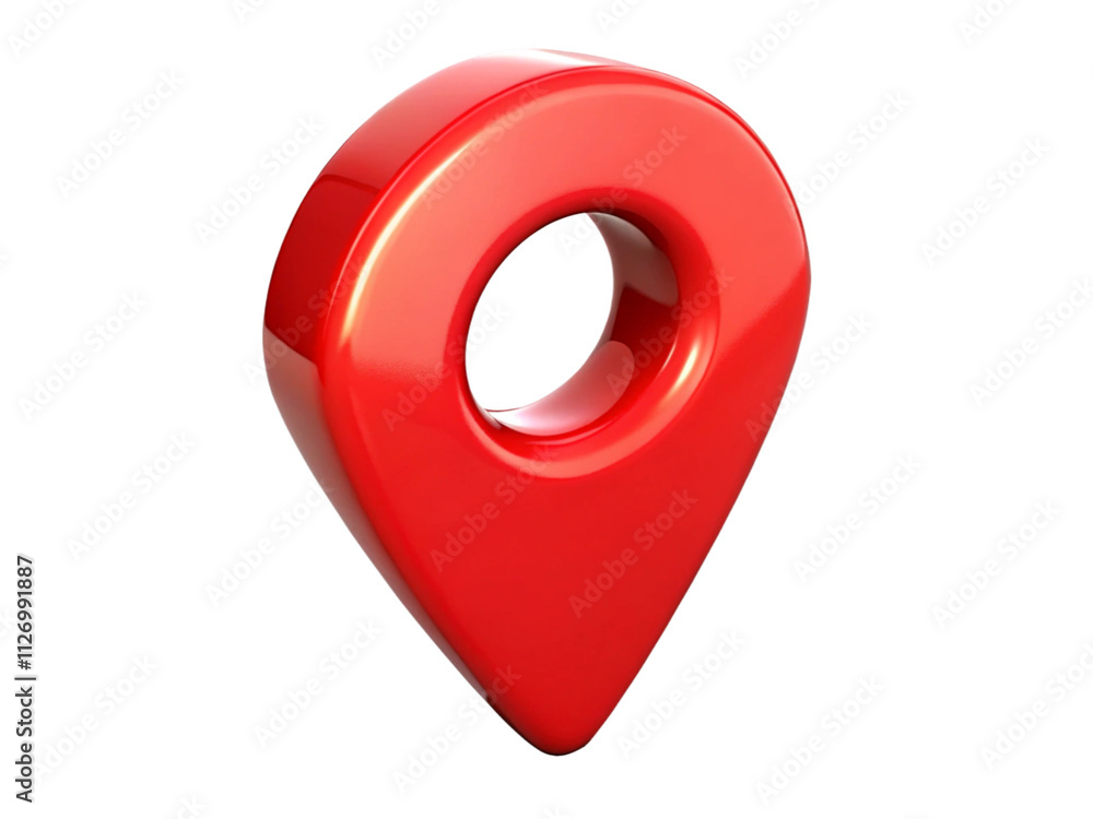 Wall mural pointer with red pin