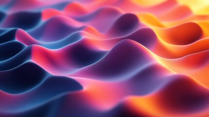 Obraz premium wavy lines in different colors 3d rende