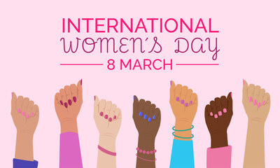 International Women’s Day Celebration with Raised Fists