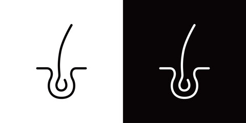 毛根のシンプルなアイコン