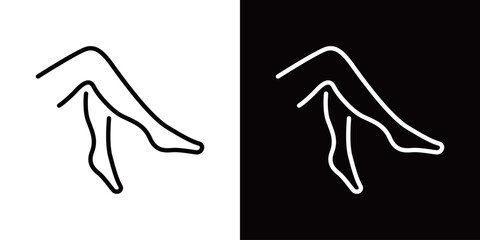 足のシンプルなアイコン