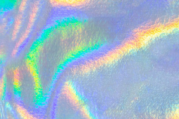 Holographic rainbow foil iridescent leather texture abstract hologram background