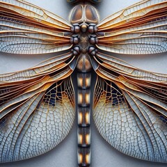 Macrorealism Dragonfly Wings A detailed depiction of dragonfly w