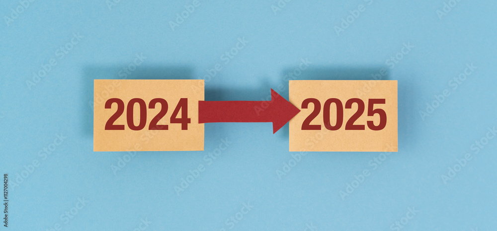Poster a red arrow pointing to the right and a blue arrow pointing to the left