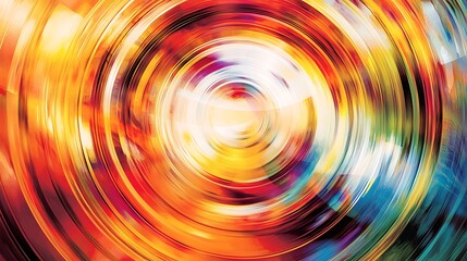 Vibrant concentric circles radiating energy, colorful abstract background.
