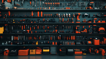 Organized Tools 3D Illustration