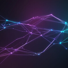 Digital Information Technology Network Background, Abstract dot point connect with gradient line Digital Networking