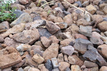 a collection of rocks to block a river