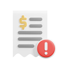 danger receipt icon