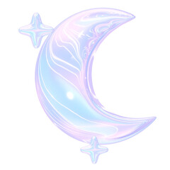 3D Iridescent Purple Stickers 