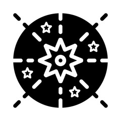 Icon Fireworks Burst With Style Glyph