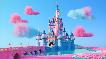 birthday background backdrop castle , the castle of the princess