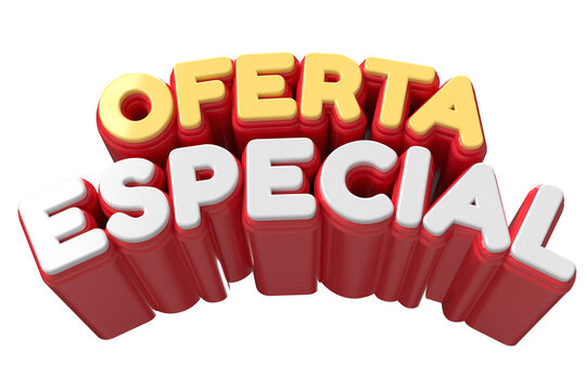Oferta Especial Texto Gr&aacute;fico 3D