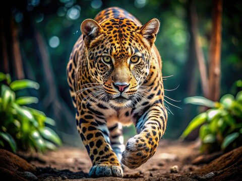 Leopard Attack!  Big Cat Charge, Running Leopard, Wildlife Photography, Wild Animal Action, Predator Hunt,  Fast Leopard, Jungle Cat, Spotted Cat, Nature Photography