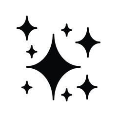 Glitter Effects lgyph icon with white background vector stock illustration