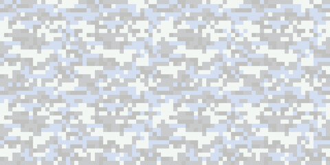 Pixel camouflage military pattern. Winter camouflage pattern for army. Seamless pattern for textiles