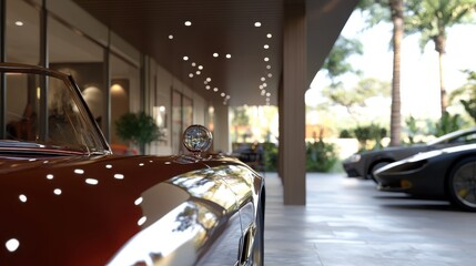 Luxury Automobiles Displayed in a Modern Showroom