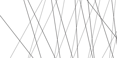 Abstract black and white liens with many squares and triangles shape on white background. Abstract black diagonal lines and luxury elegant pattern background.abstract simple chaotic thin line pattern.