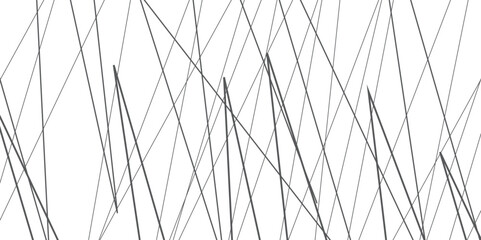 Abstract black and white liens with many squares and triangles shape on white background. Abstract black diagonal lines and luxury elegant pattern background.abstract simple chaotic thin line pattern.