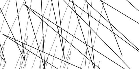 Abstract black and white liens with many squares and triangles shape on white background. Abstract black diagonal lines and luxury elegant pattern background.abstract simple chaotic thin line pattern.