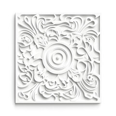 3d arabic ornament isolated on white background. Typical geometry of arabic architecture, islamic ornament decoration