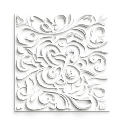 3d arabic ornament isolated on white background. Typical geometry of arabic architecture, islamic ornament decoration