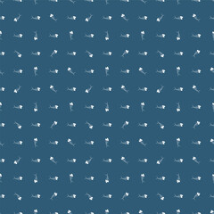 Cute Fish bones Seamless pattern. Cartoon Fish skeleton, background. Vector Illustration.