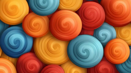 Colorful abstract background with dynamic circles, a vibrant and modern composition
