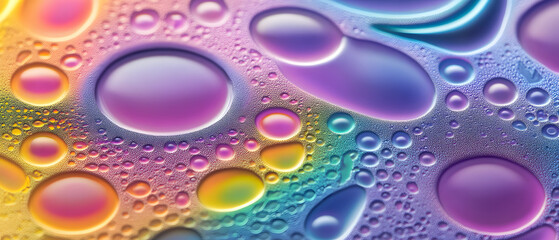 Abstract Colorful Oil Bubbles Rainbow Pattern