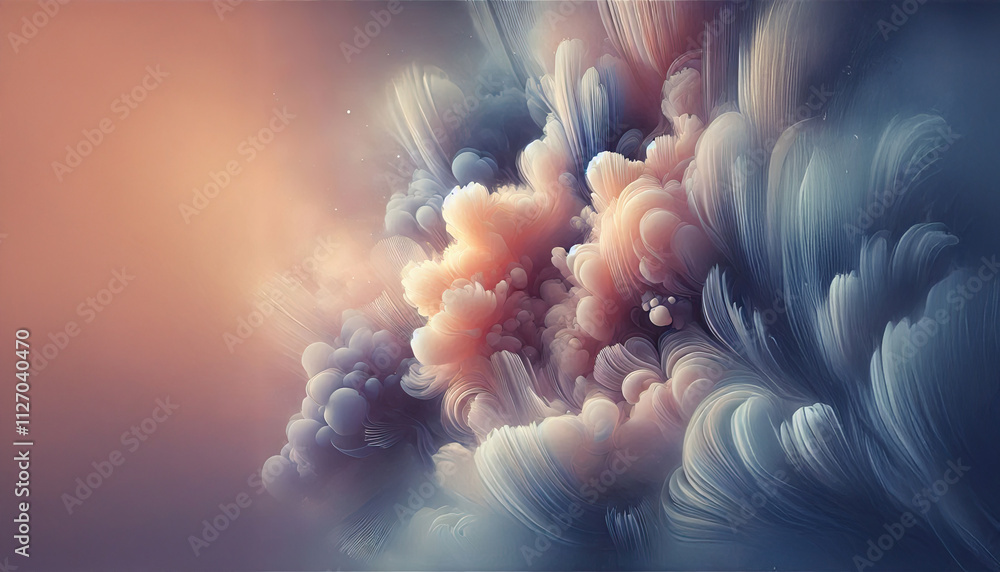 Aufkleber abstract art of glowing light and shadow creating an ethereal atmosphere.