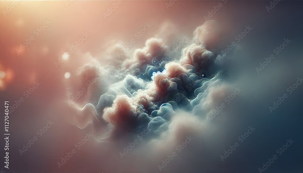 Poster dreamy abstract composition with light, shadow, and a soft gradient effect.