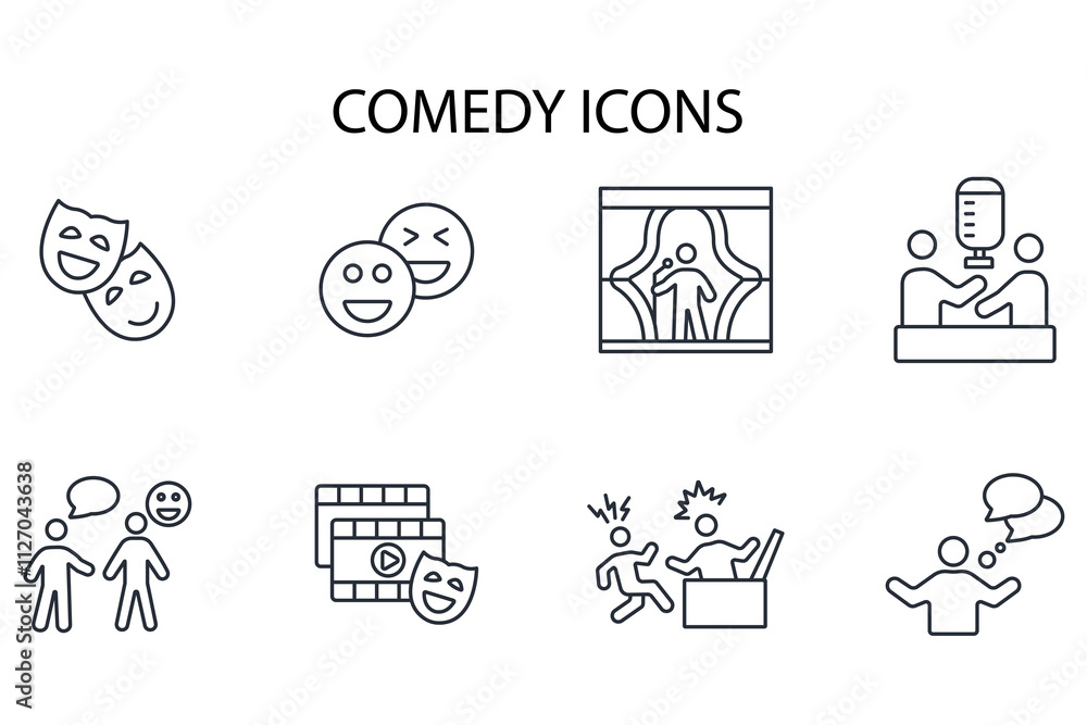 Poster gardening icon set.vector.editable stroke.linear style sign for use web design,logo.symbol illustrat