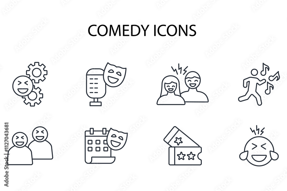 Poster gardening icon set.vector.editable stroke.linear style sign for use web design,logo.symbol illustrat
