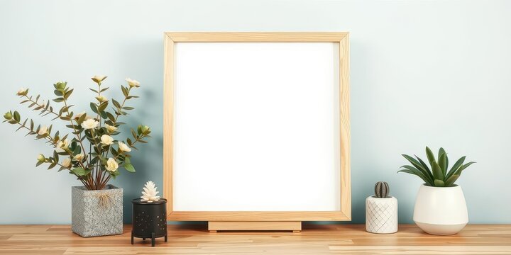A mockup of a photo frame collage moodboard with various frames and photos, mockup, display