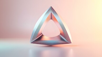 Abstract Metallic Triangle: A Study in Light and Form