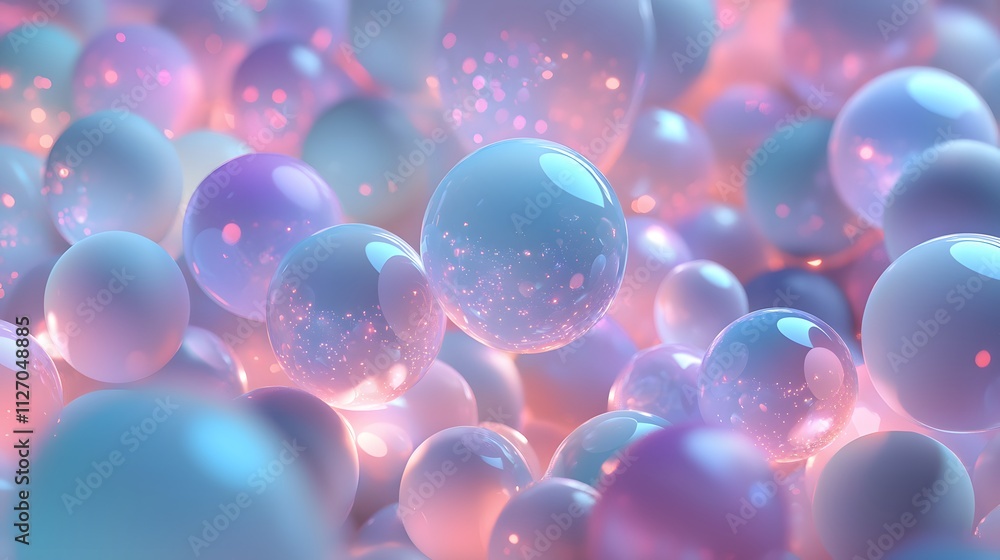 Aufkleber a clean representation of overlapping layers glowing softly in pastel gradients, forming a seamless 