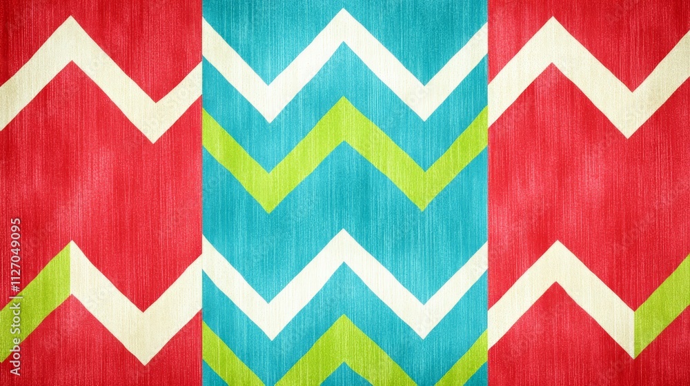 Poster dynamic interplay of red and blue in a striking geometric pattern, creating visually captivating abs