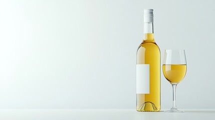 Rakia bottle and glass showing detailed labeling and clear liquid.